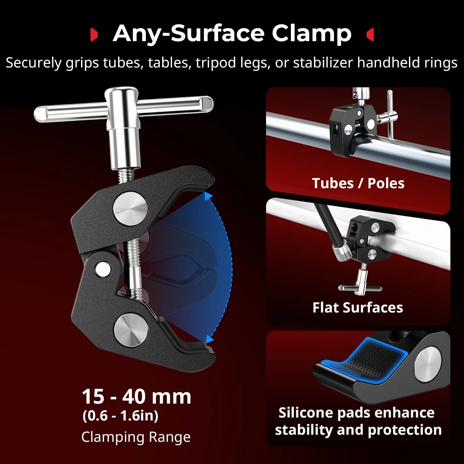 SMALLRIG Morsetto Magic Arm, supporto per telefono per Magsafe e anello adattatore magnetico, Magic Arm integrato da 11 pollici per iPhone, Android, per action cam/monitor LCD/luci LED - 5604