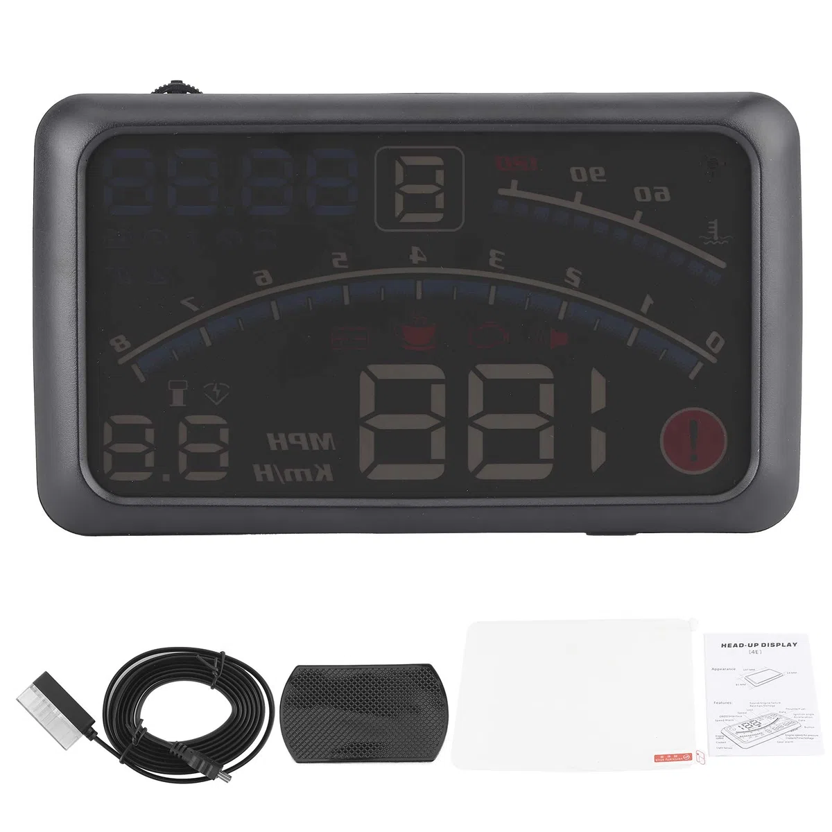 Proiettore per Auto Headup Display Set OBD2 HUD Parabrezza E4 Dati di Guida Universali Schermo a Colori Elettrico 5,5 Pollici