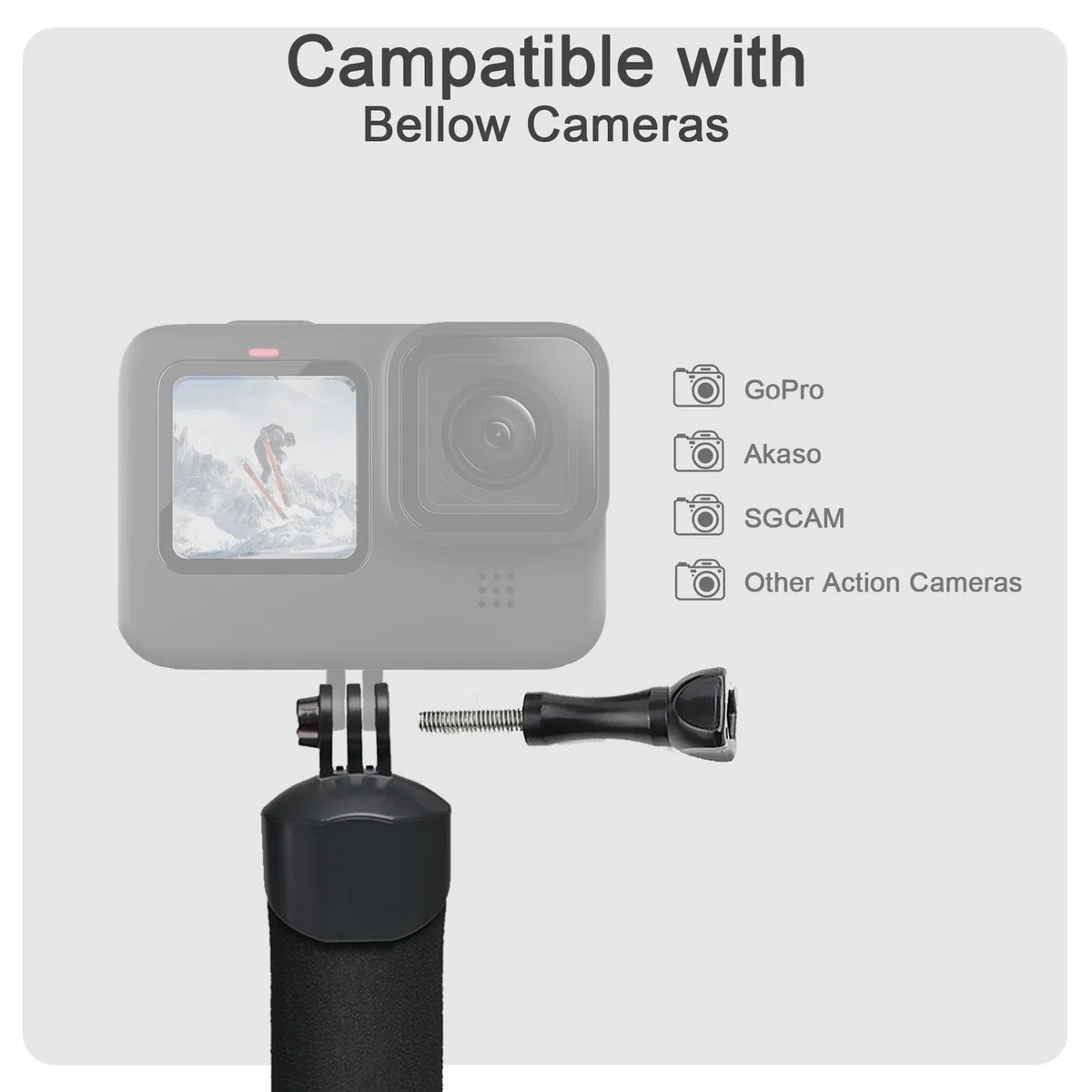 FitStill Custodia impermeabile subacquea 40m, compatibile con Go Pro Hero 2018/7/6/5, monopiede galleggiante per Hero7, Hero6, Hero5