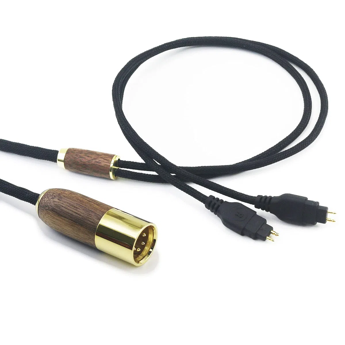 Cavo bilanciato XLR a 4 pin da 2 m, cavo audio di ricambio compatibile con cuffie Sennheiser HD650, HD58X, HD600, HD580, HD660S, HD660S2, HD6XX, 7N OCC, cavo placcato argento e rame con guscio in