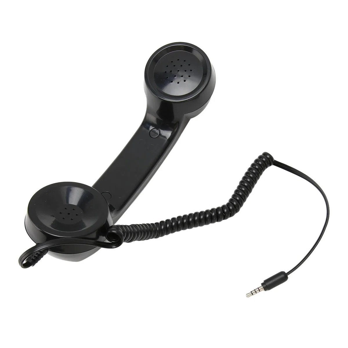 Ricevitore Telefonico per Cellulare, Cornetta retr¨°, Ricevitore Telefonico Integrato e Design del Microfono con Eccellente qualit¨¤ del Suono, Adatto a Tutti gli Smartphone e, the black pne