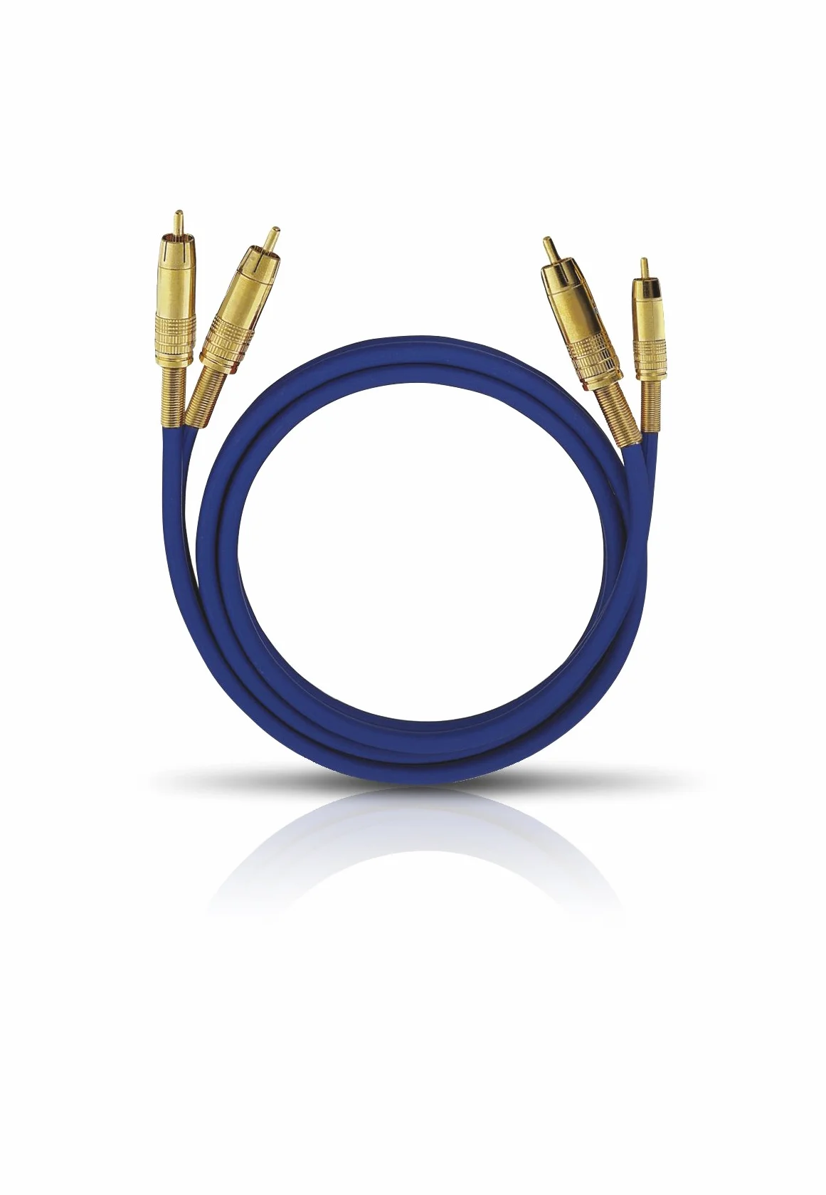 Oehlbach NF 1 Master 50 - Eccellente cavo cinch audio stereo analogico - 2x Cinch/2x Cinch, spina in metallo, schermatura - 0,50 m - blu