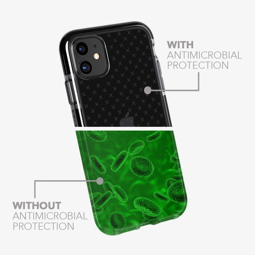 tech21 Evo Check Custodia Protettiva Sottila Dura per iPhone 11 - Grigio Fumo/Nero