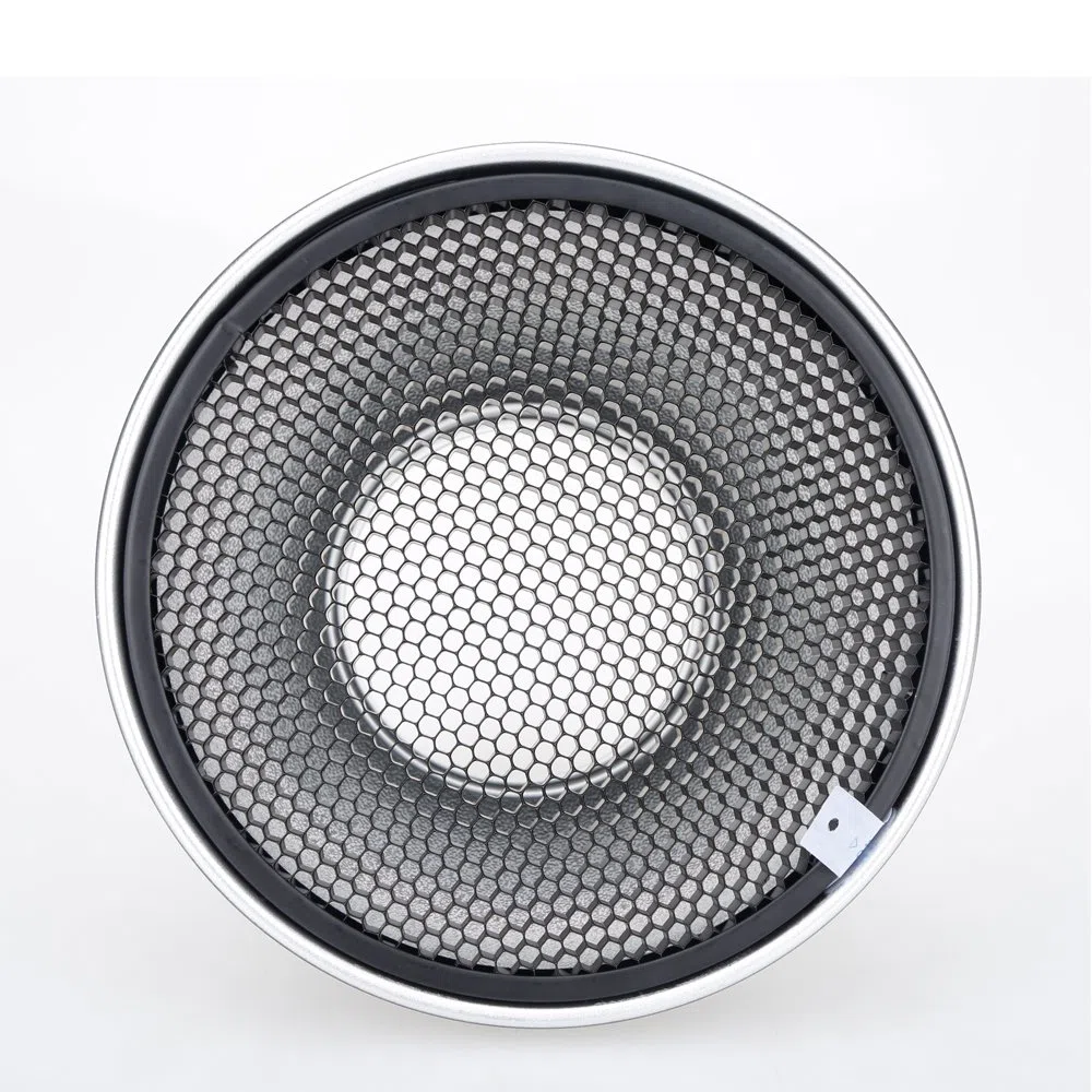 Bowens Mount - Diffusore a riflettore standard da 7 pollici, con griglia a nido d'ape, con panno morbido in 6 colori, per Bowens Mount Lamp (standard riflettente + 20° / 40° / 60°)