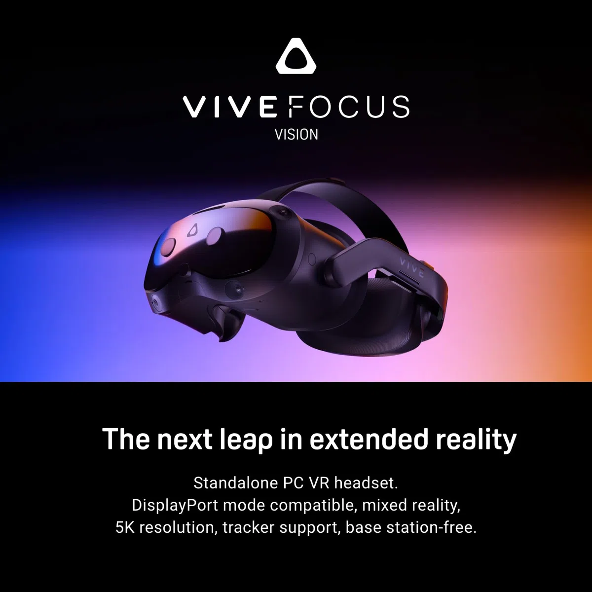 HTC Vive Focus Vision Full Kit - VR Headset with DisplayPort PC Streaming Kit