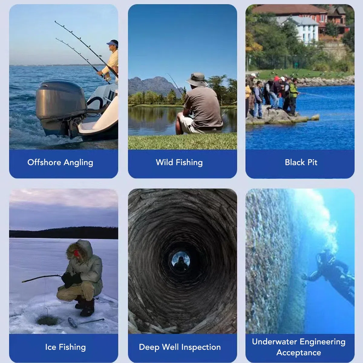 Videocamera per la Pesca Subacquea, Fish Finder Monitor LCD da 4,3 Pollici Fotocamera Impermeabile 1000TVL Fotocamera Subacquea con Luci a LED IR, per Lake Sea Boat Kayak Ice (30 m / 98,43 piedi