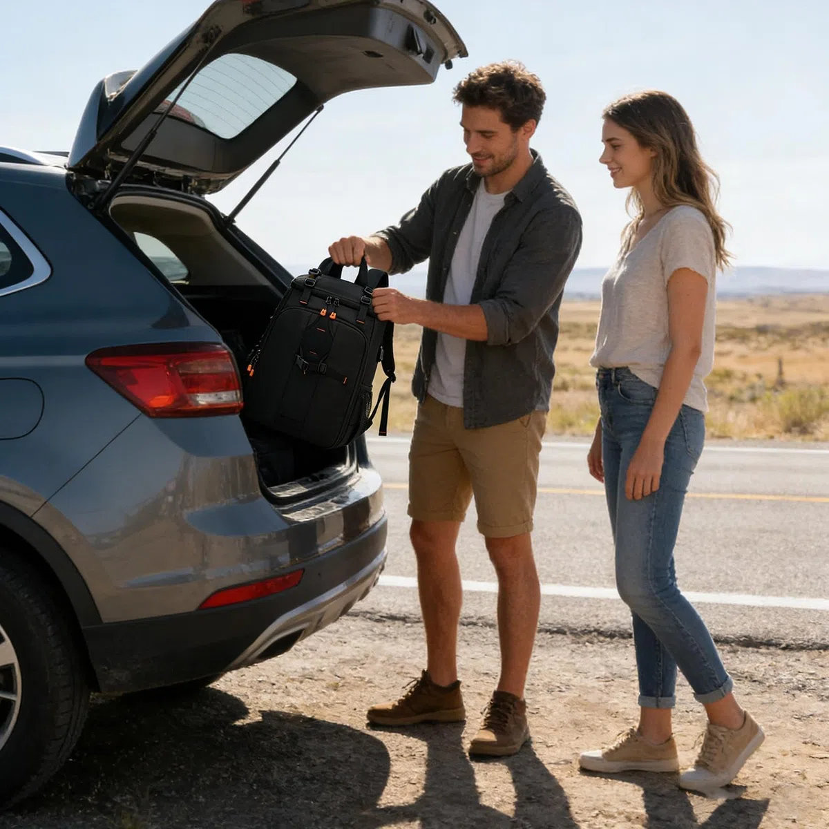 Generico Zaino per Fotocamera,Zaino Impermeabile Capiente con Scomparto per Laptop - Borsa da Viaggio per Fotocamera,per Uomo Donna Fotografia Outdoor Escursione Avventura