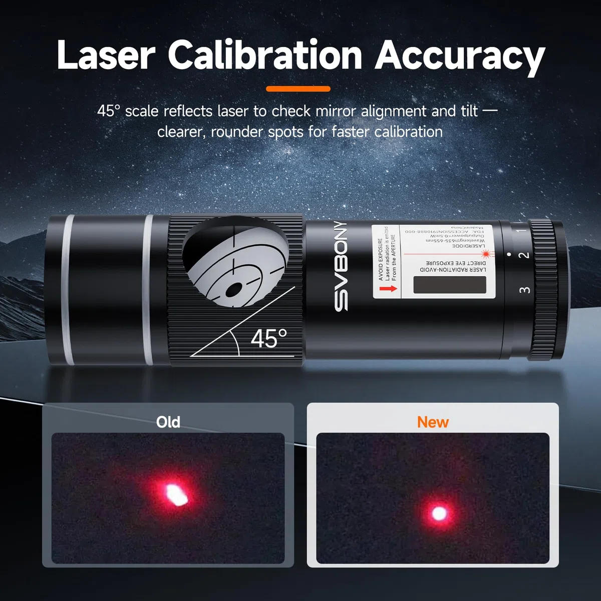 Svbony SV121 Collimatore per Telescopio 1,25'', Regolazione su 3 Livelli, Vite di Posizionamento Triangolare, Doppi Anelli in Gomma, per Telescopio Osservazione Astronomica