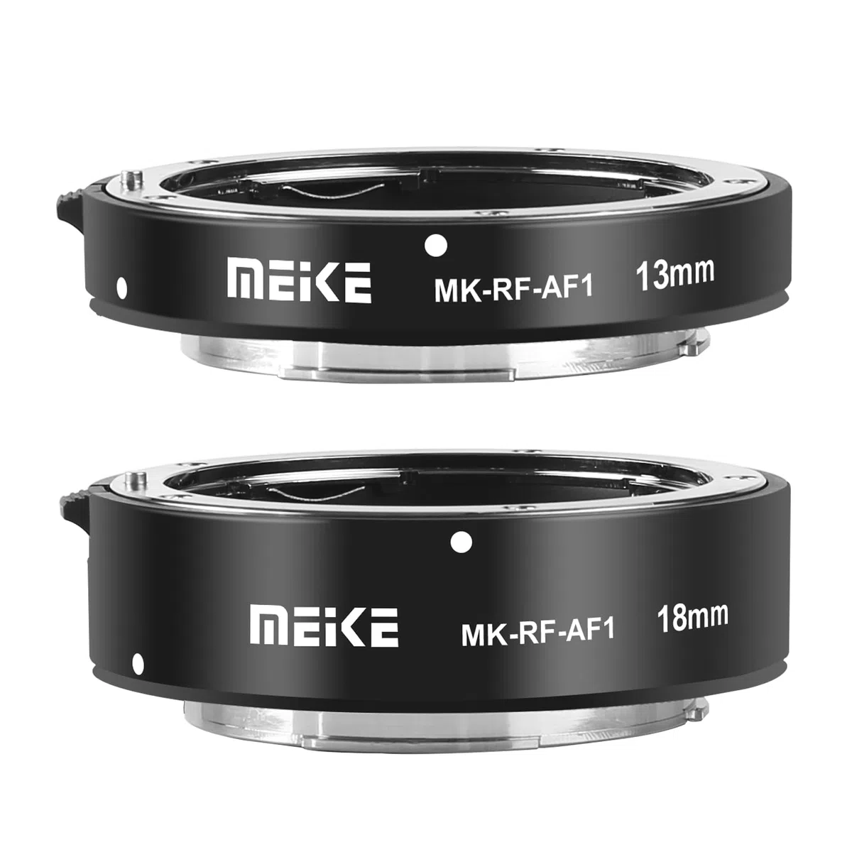 Meike MK-RF-AF1 - Kit di tubi di prolunga macro per autofocus in metallo, 13 mm + 18 mm, per fotocamere con montaggio RF, serie EOS-R, EOS-RP