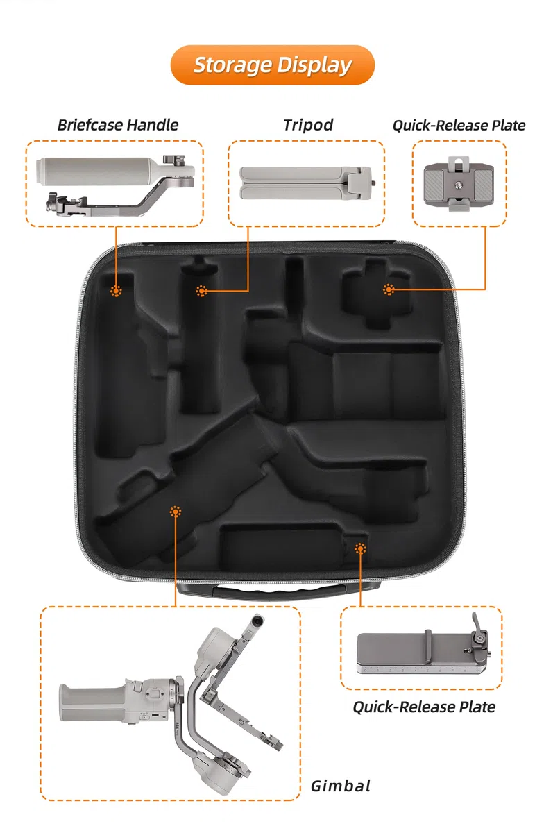 Borsa portatile per DJI RS 4 Mini, borsa a tracolla portatile, custodia rigida da viaggio, compatibile con DJI Ronin RS4 Mini portatile a 3 assi Stabilizzatore Gimbal