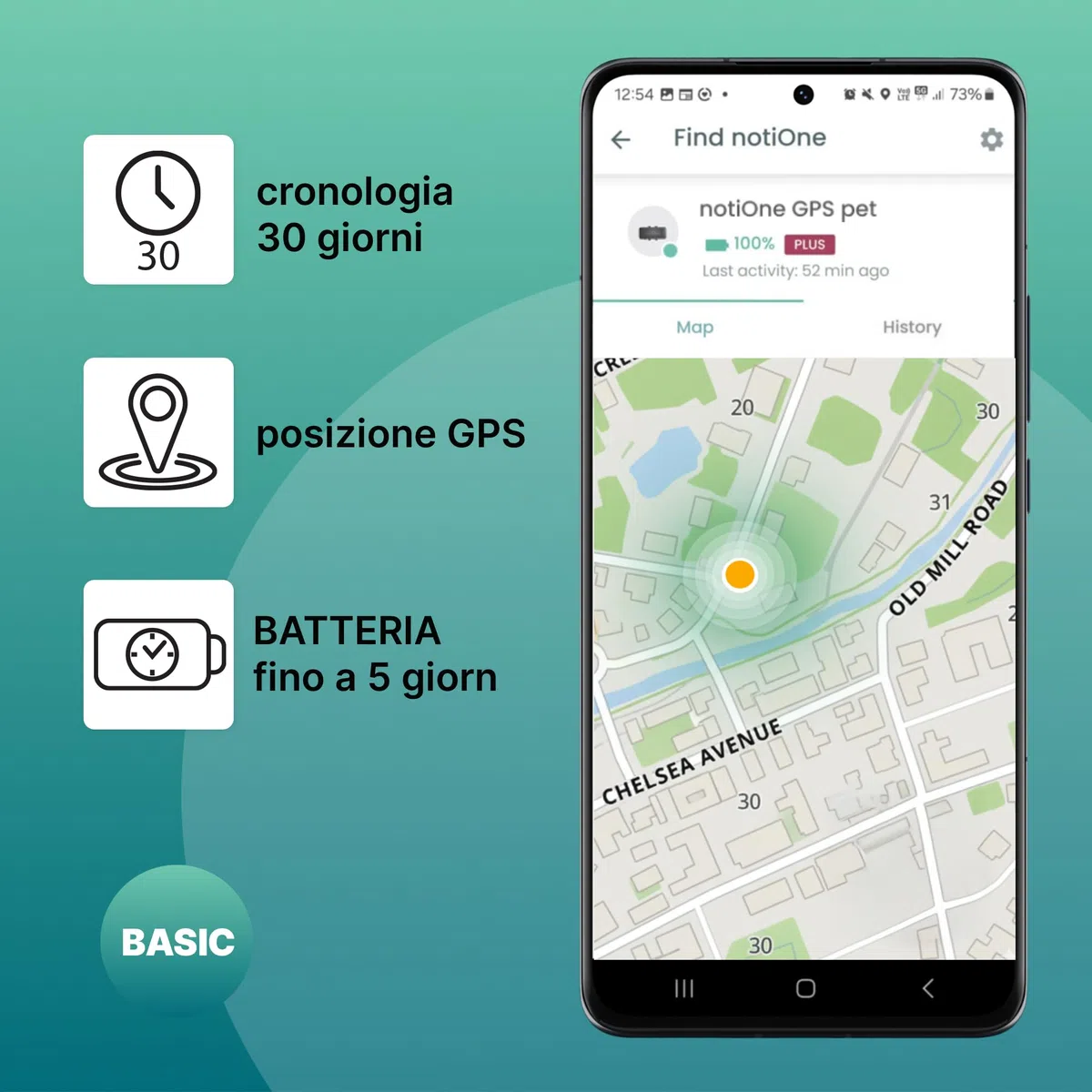 Localizzatore GPS per cani BASIC senza abbonamento | Mini localizzatore impermeabile per cani e gatti | Collare GPS cane - Funziona in un paese europeo a scelta