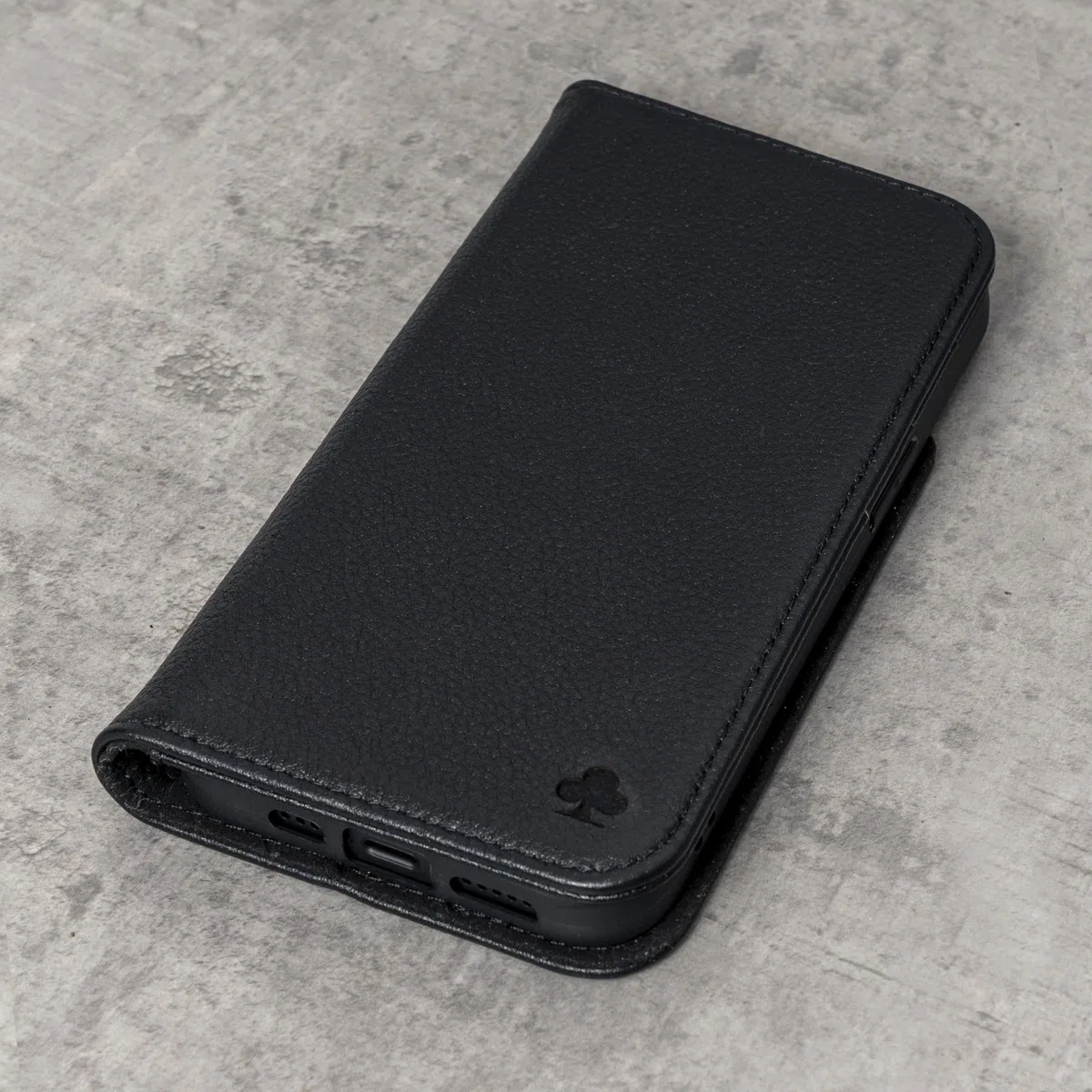 Porter Riley Custodia in Pelle per Iphone X/Iphone Xs. Supporto/Copertura/Portafoglio [Slot Per Schede] [Supporto Orizzontale] [Telaio Resistente] (Nero Assoluto)