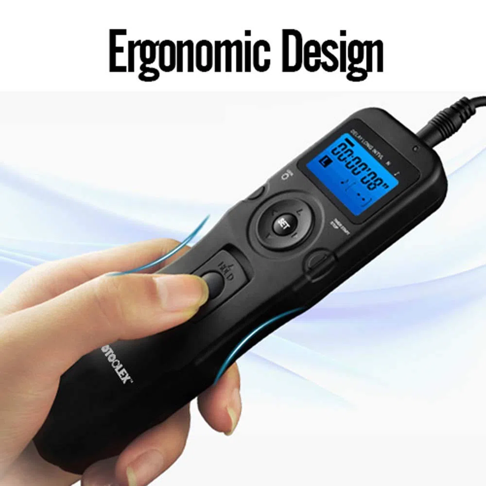PHOTOOLEX T710C Telecomando Intervallometro Scatto Remoto LCD Timer per Canon EOS 1300D / 1200D / 1100D / 1000D / 750D / 700D / 650D / 600D / 550D / 500D / 450D / 100D / 5D Mark II / 7D / 70D etc.