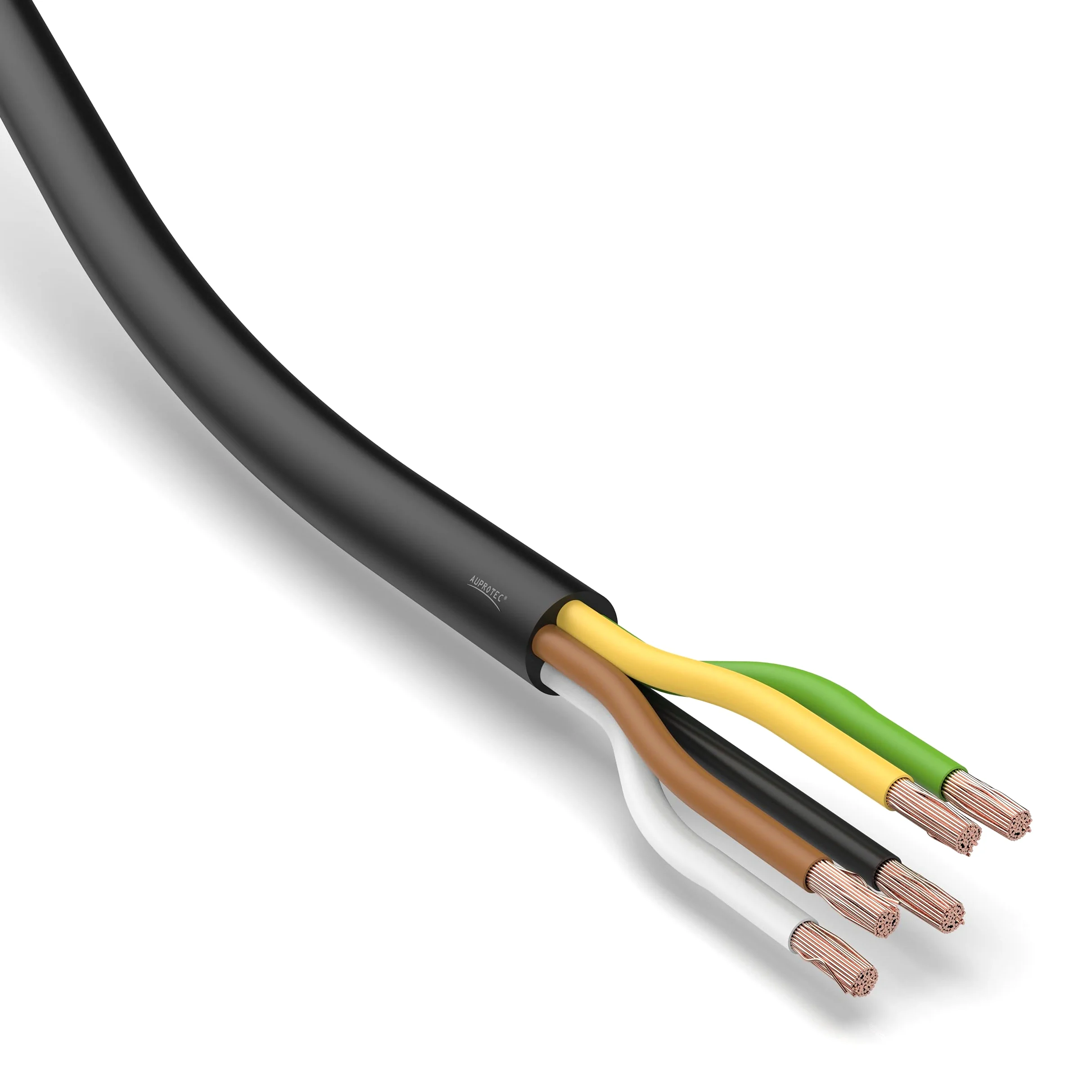 AUPROTEC Cavo elettrico multipolare per automobile/rimorchio 5m, 10m, 20m o 50m selezione: 10m metri, 5 poli 5 x 1.5 mm² cavo tondo