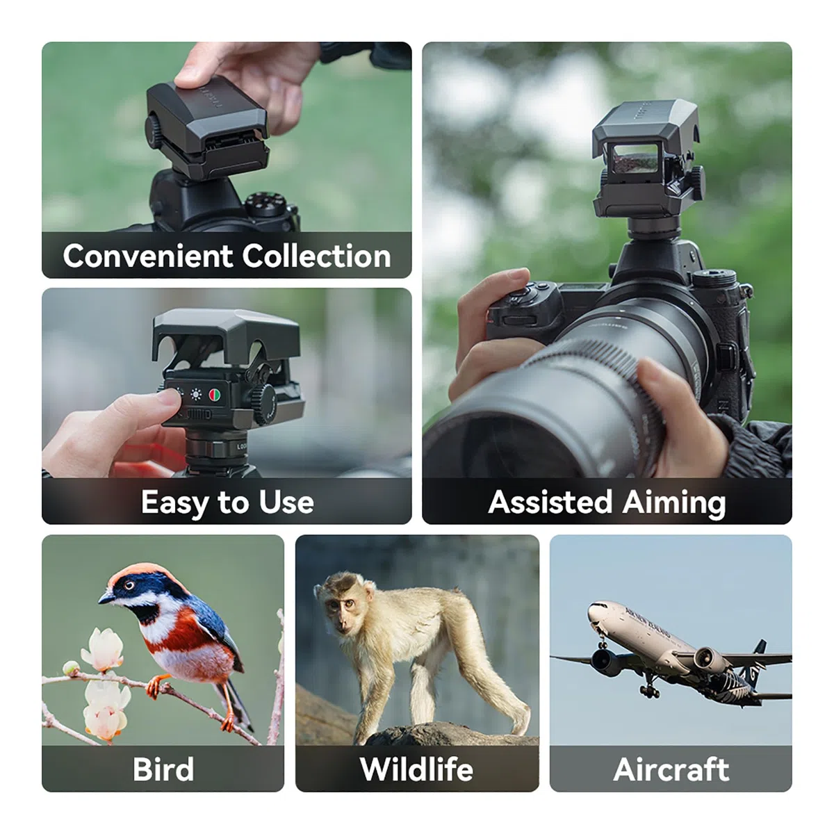 TTARTISAN Telecamera Dot Sight per teleobiettivo Fotografia Peso leggero con Cold Shoe Mount (senza batteria CR2032)