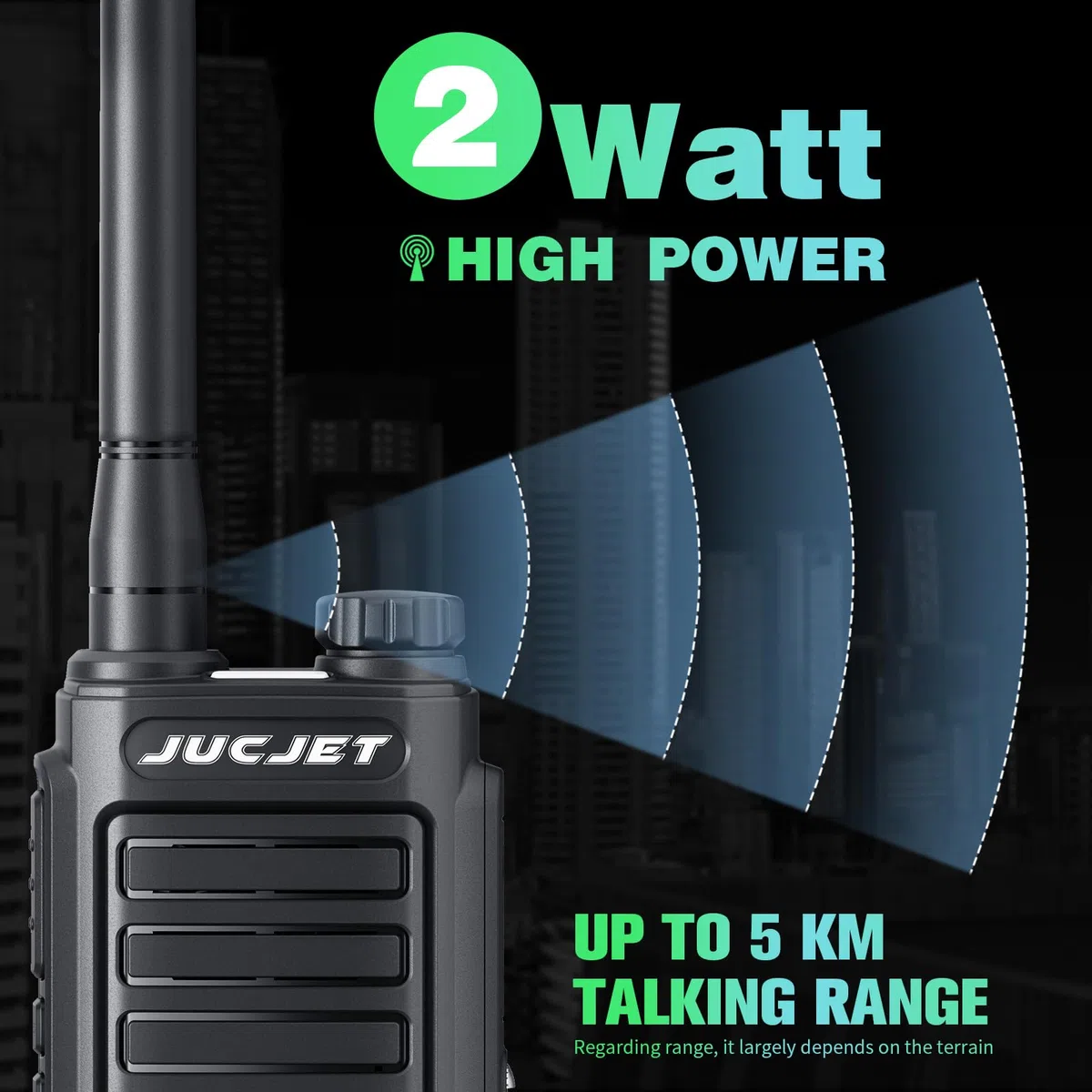 EP31 PMR446 Walkie Talkie, Walkie Talkie ricaricabili impermeabili IP54 con 16 canali, cavo di ricarica TPYE C 2 in 1, con stazione di ricarica USB, auricolari originali(Nero, 2 Pezzi)