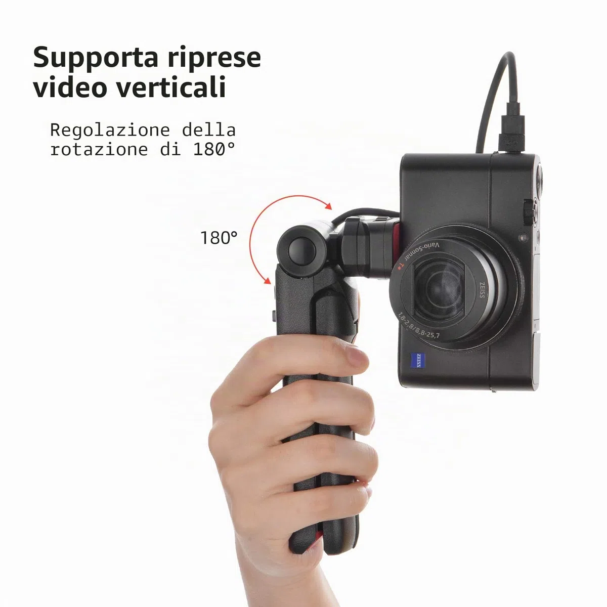 Newmowa Portable Remote Control Mini treppiede impugnatura per scatti a mano per Sony ZV1 RX100 VII M1 M2 M3 M4 M5 M6 M7 A6000 a6100 a6300 A6400 A6500 A6600