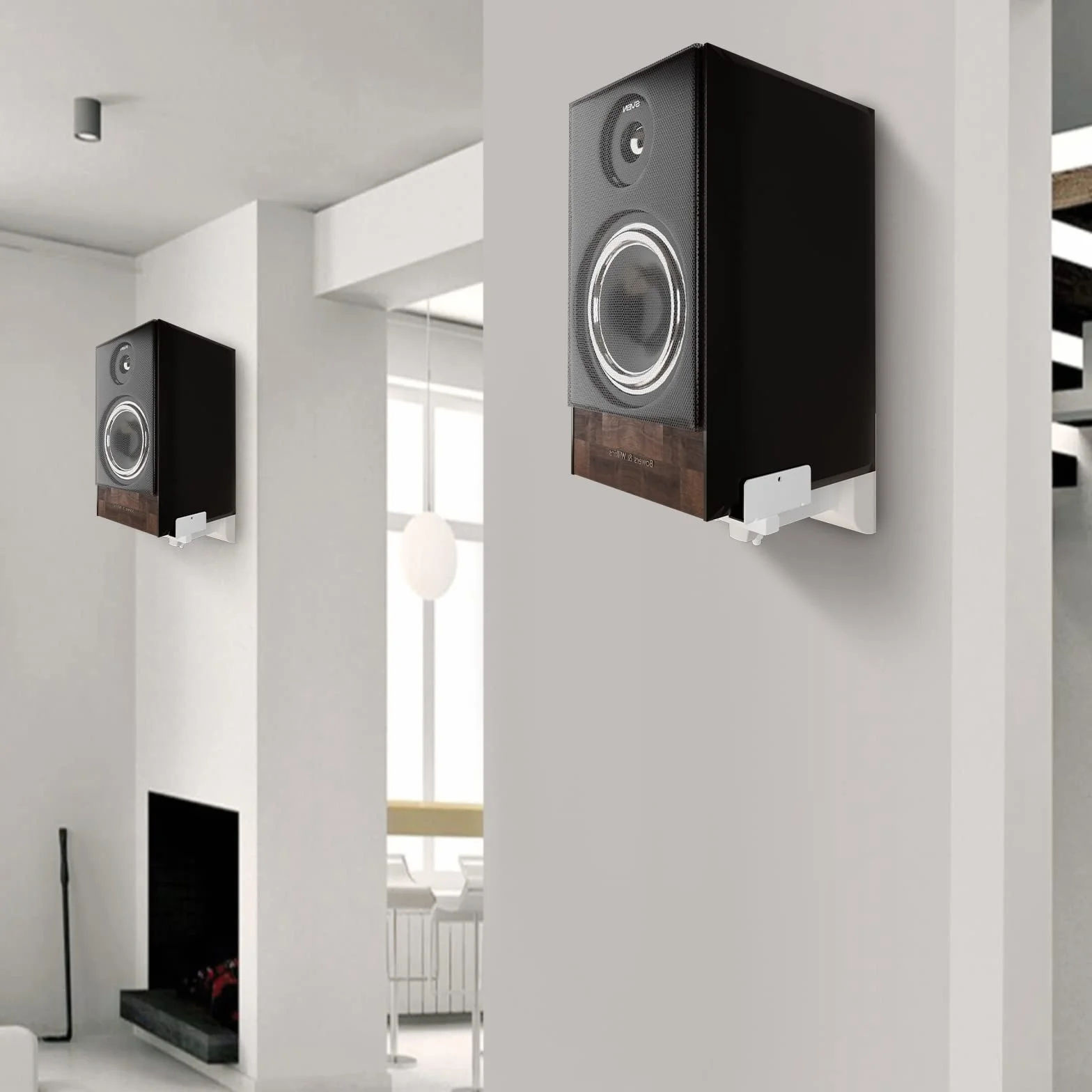 Suptek 2 supporti universali per altoparlanti Bose/Edifier/Hivi/JBL/Sony, 25 kg di carico, inclinazione e rotazione - SPM201 W