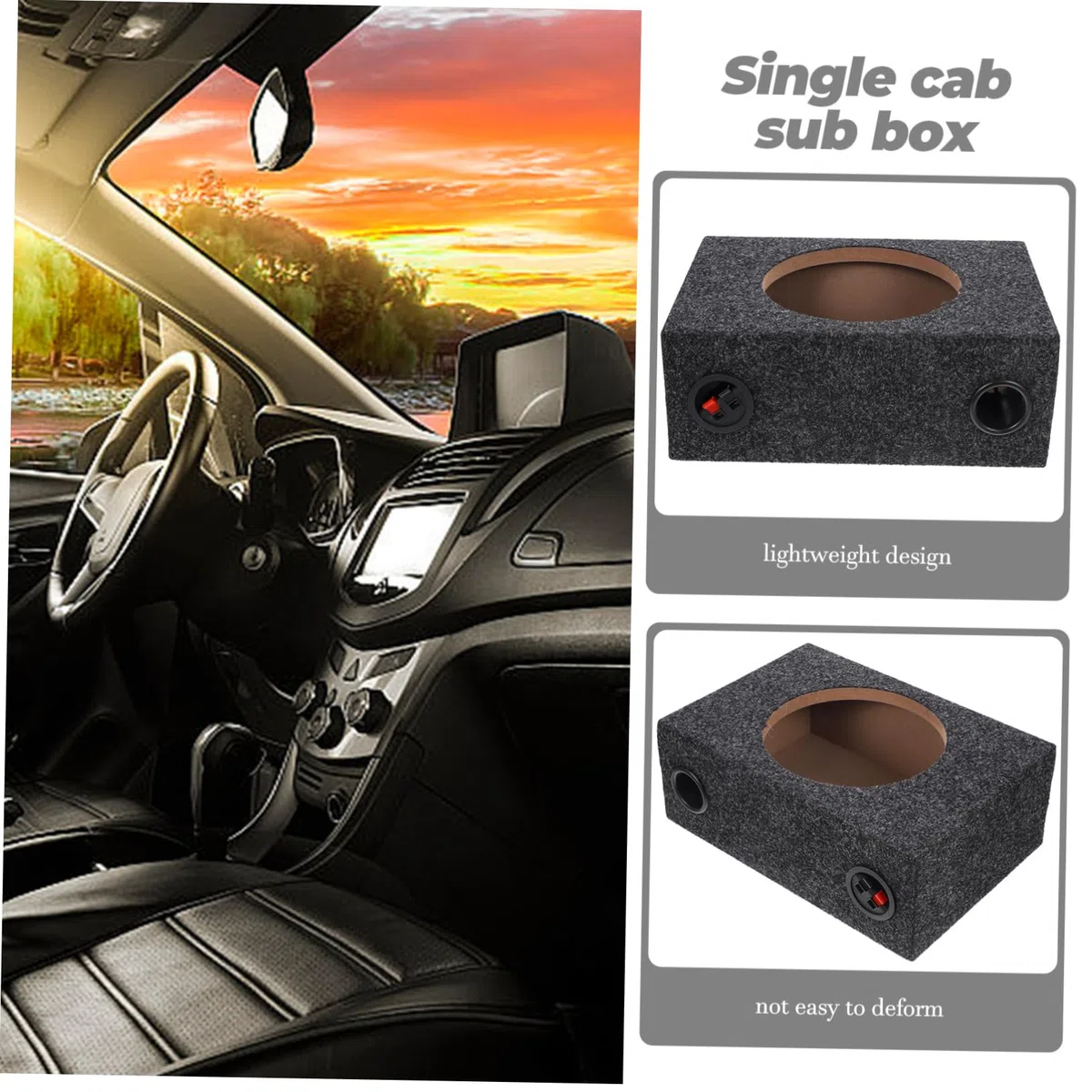Tappeti Box Sub Scatola Di Altoparlanti In Legno Singolo Subwoofer Da 8 Pollici Custodia Sigillata Tappeto Passivo In Lega Di Zinco Scatola Vuota Di Legno Altoparlante Audio Basso