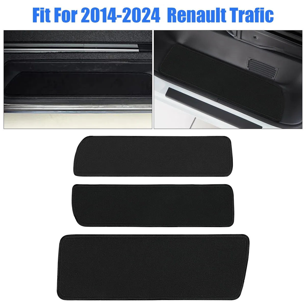 Confezione da 3 Tappetini sostituzione per Renault Trafic 2014-2024, Zerbino Ingresso, Zerbino Ingresso Durevole