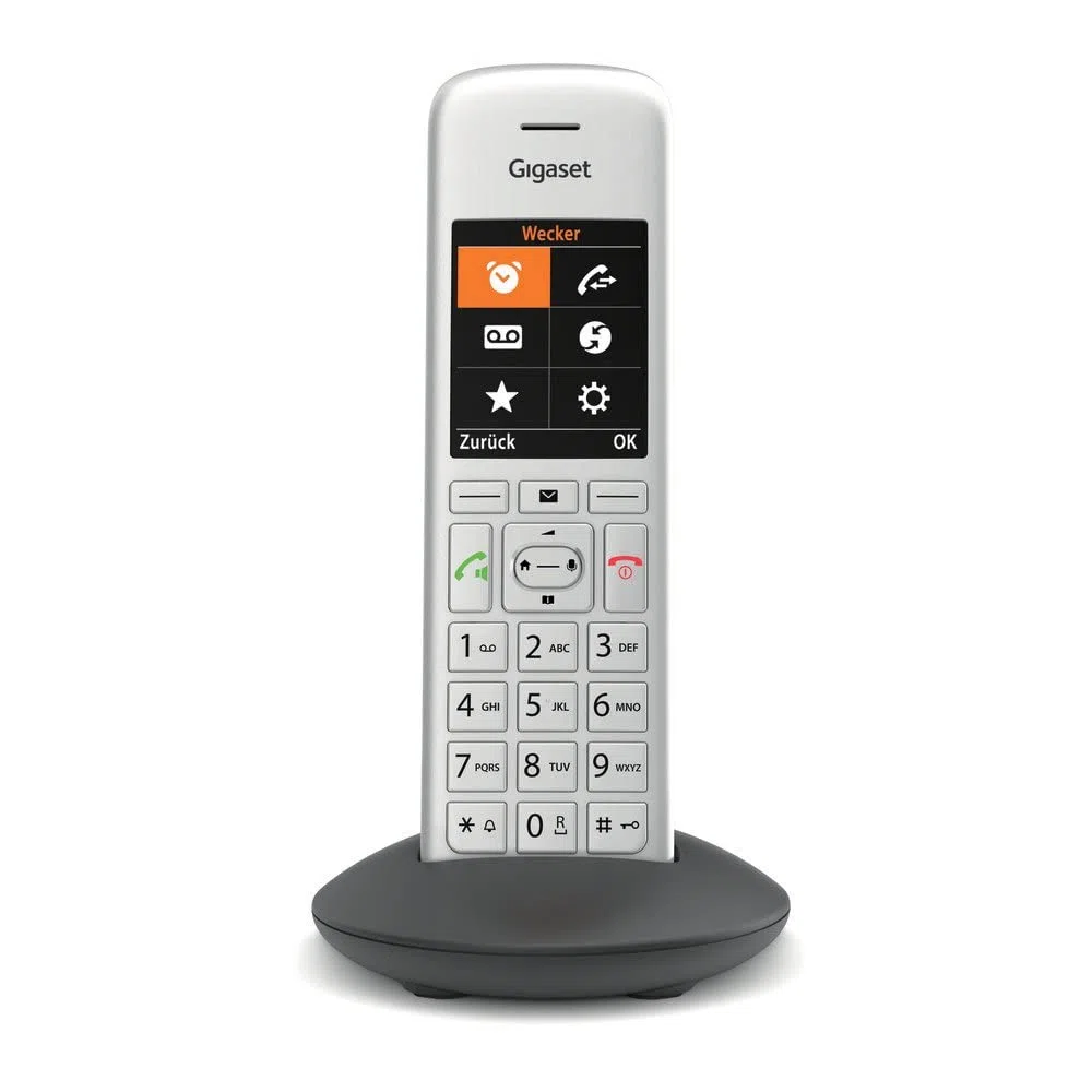 Gigaset CE575HX - Ricevitore DECT con base di ricarica - Telefono cordless di alta qualità per router e base DECT - Compatibile con Fritzbox - Interfaccia utente moderna - Ricevitore con base di