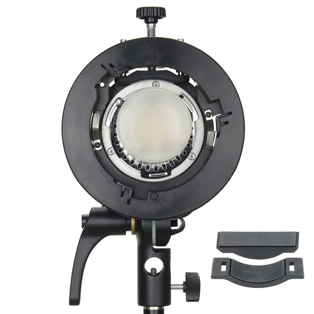 Godox S2 Supporto di Flash S-Tipo con Monte Bowens - Compatibile con Snoot, Softbox, Scatola per Flash di Studio V1, AD200Pro, V860II, TT685, TT350, AD400Pro