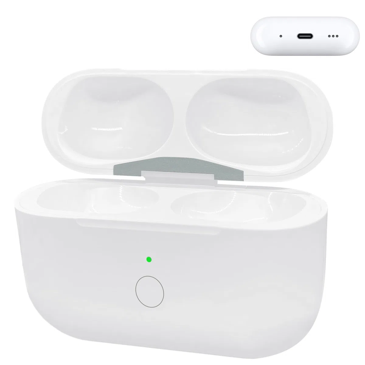 Custodia di ricarica wireless per Airpods Pro 2, porta di ricarica wireless USB-C per Air pods pro 1a/2a generazione, custodia di ricarica di ricambio con pulsante di sincronizzazione di