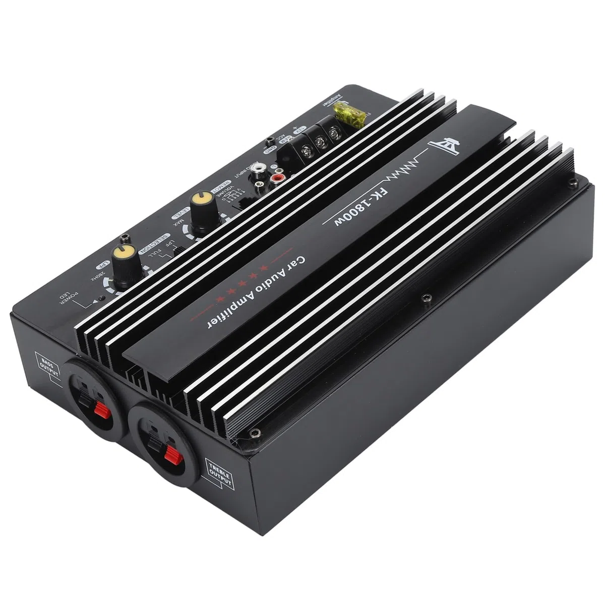Scheda Amplificatore per Auto 1800 W, Modulo Amplificatore Subwoofer in Lega di Alluminio 12 V, Amplificatore Subwoofer per Bassi Mono Ad Alta Potenza Leggero 12 V 1800 W per