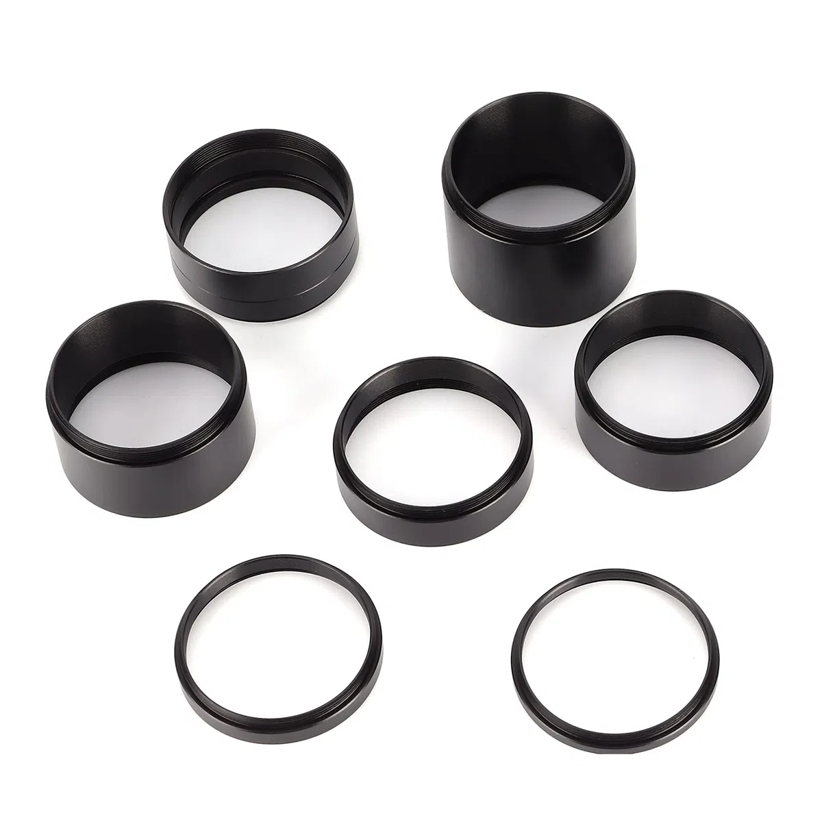 Kit Tubi di Prolunga da 8 Pezzi, Tubi di Prolunga per Lenti per Microscopio M42 X 0,75 Mm 3-30 Mm per Fotografia di Telescopi Astronomici