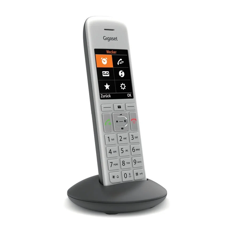 Gigaset CE575HX - Ricevitore DECT con base di ricarica - Telefono cordless di alta qualità per router e base DECT - Compatibile con Fritzbox - Interfaccia utente moderna - Ricevitore con base di
