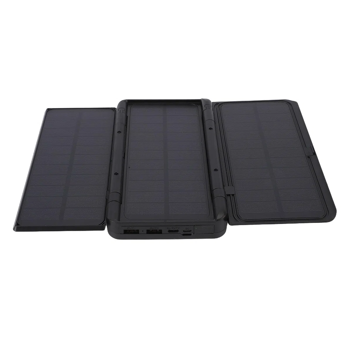 Fockety Caricabatterie Solare Power Bank, 10000mAh Solar Power Bank UPS 3 Pannelli Solari Pieghevoli Ingresso USB C Uscita PD20W Caricatore Portatile a Ricarica Rapida con Luce SOS per