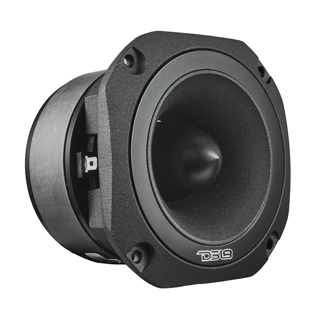 DS18 PRO-TW750C-8/BK Super Bullet Tweeter da 10,2 cm con bobina vocale in titanio da 3,8 cm e magnete in ferrite oversize da 200 Watt 8 Ohm, nero, singolo
