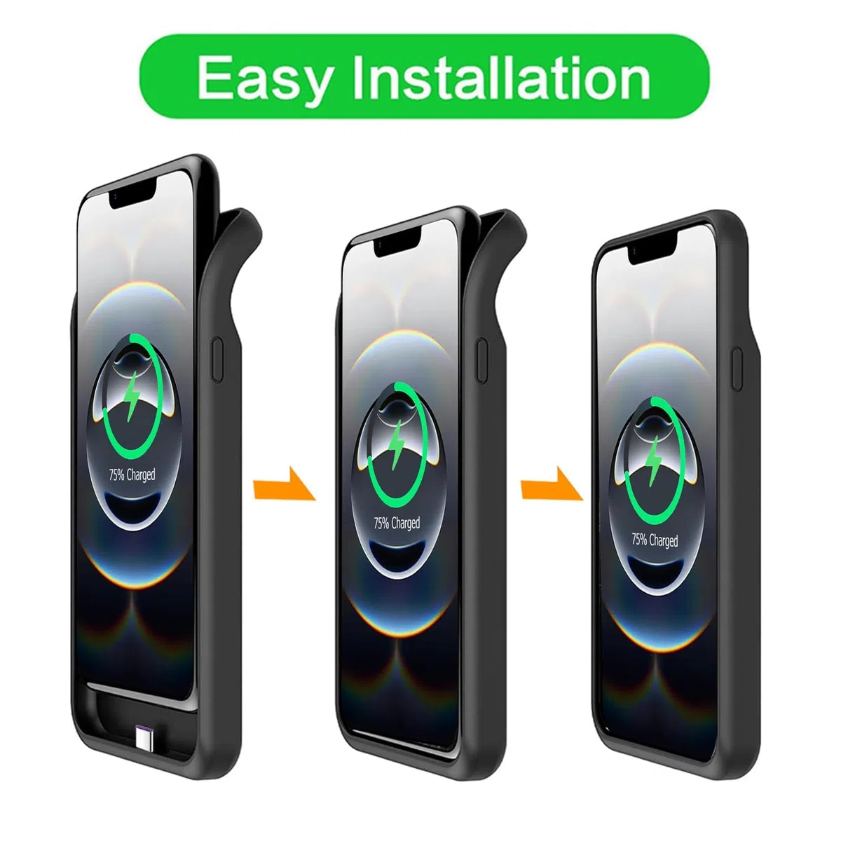 Custodia con batteria per iPhone Air, batteria portatile ricaricabile da 10000 mAh migliorata - Cover con caricatore esteso con ricarica wireless integrata - Banca di alimentazione