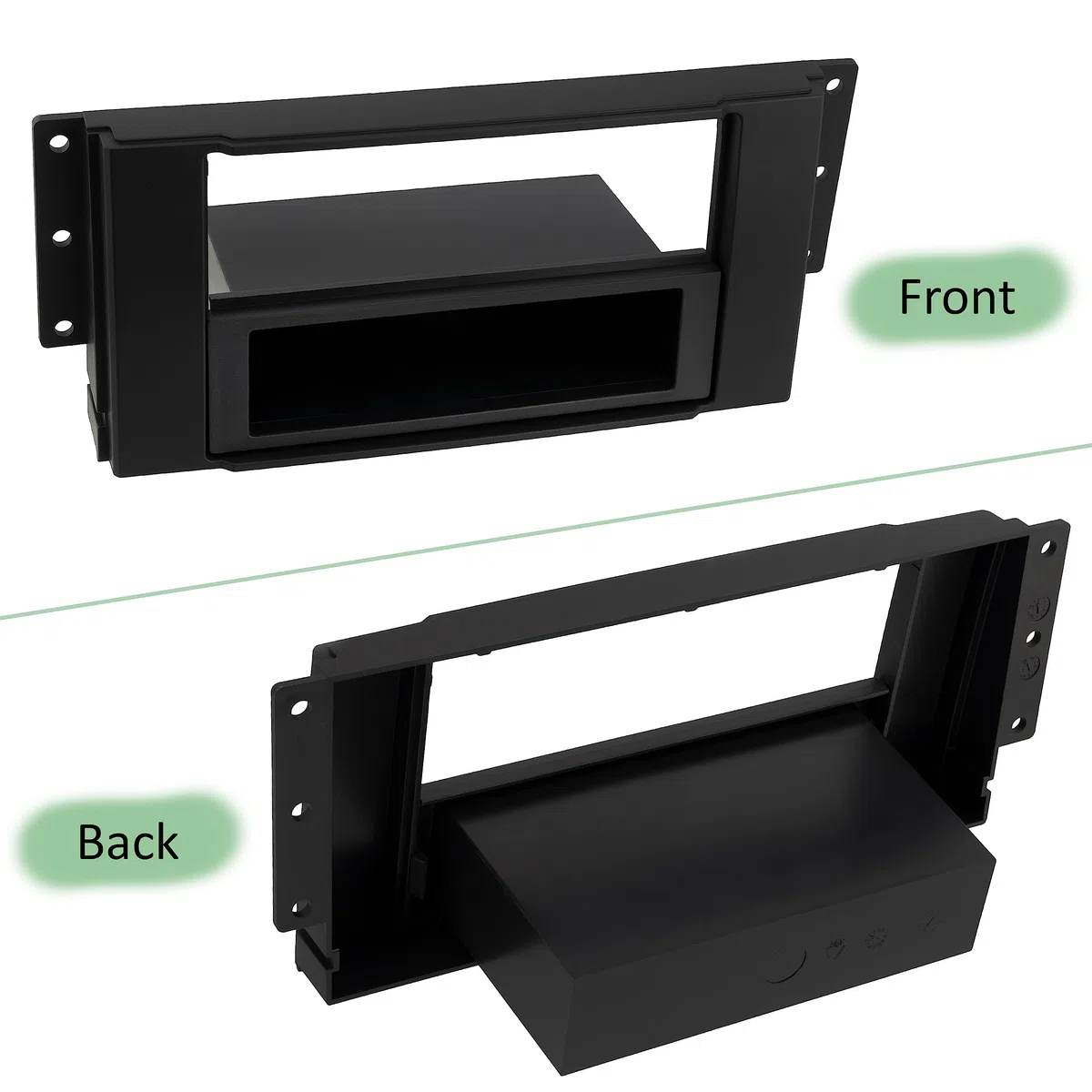 AERZETIX - C40972 - Mascherina telaio adattatore 2 DIN per autoradio - in plastica - compatibile con Land Rover Discovery 2005+, Land Rover Freelander 2007+, Land Rover Sport 2005+