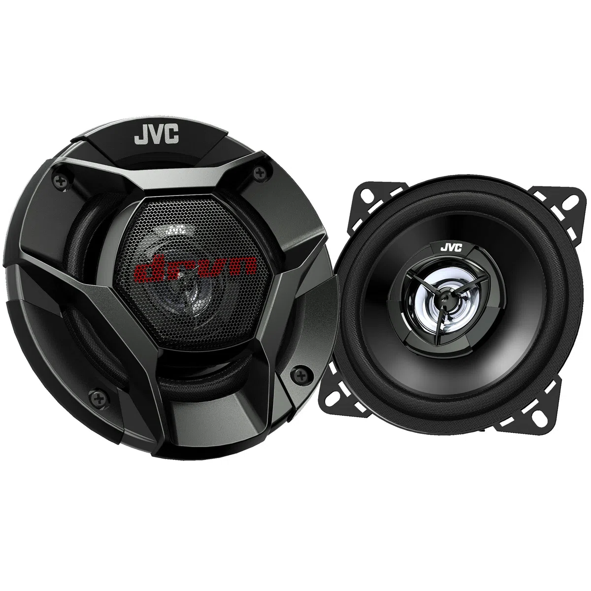 JVC CS-DR420 Altoparlante per Auto Mono, Potenza 220W, risposta in frequenza 114-23.000 Hz, cono in fibra di carbonio per un suono nitido, profondità di 45,5 mm, Nero