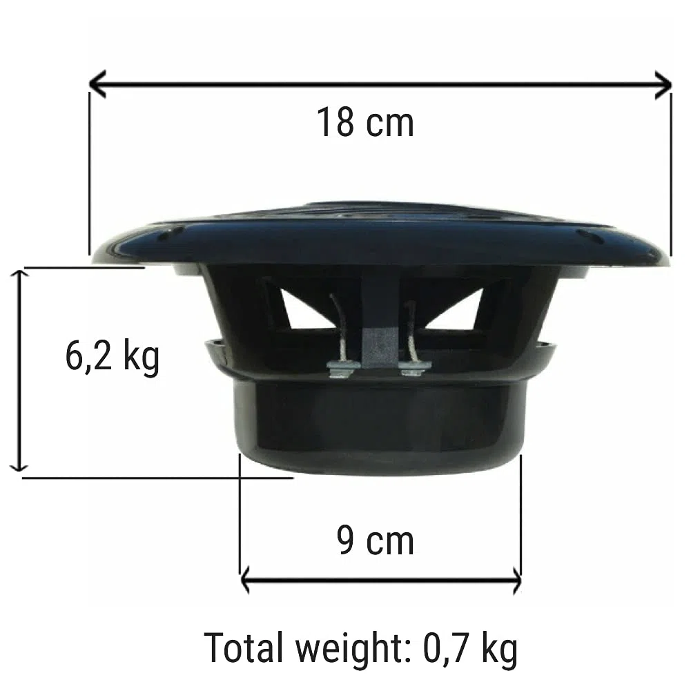 Pyle Plmr60B 120W Car Speaker - Car Speakers (120w, 4 Ω, 87 Db, 45 - 16000 Hz, 27.9cm, 13.5cm)