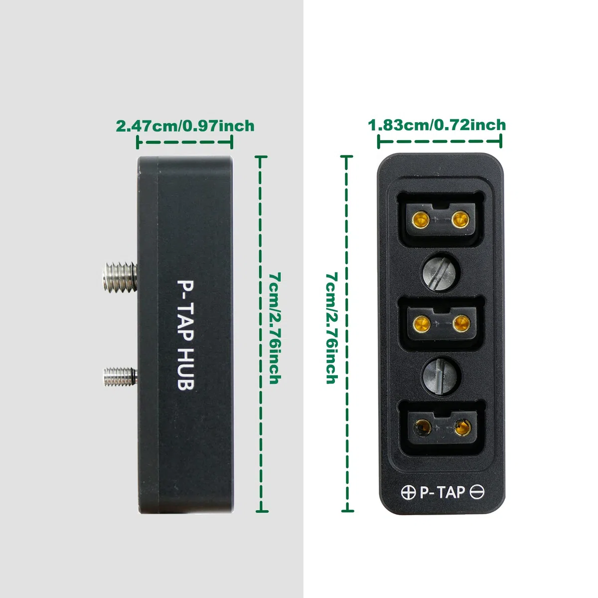 Alvin's Cables D-tap Splitter P-Tap HUB Cavo Dtap maschio a tre porte D tap femmina Cavo splitter con filettature per ARRI RED Z CAM Telecamere Tilta Steadicam IDX V-Mount della batteria
