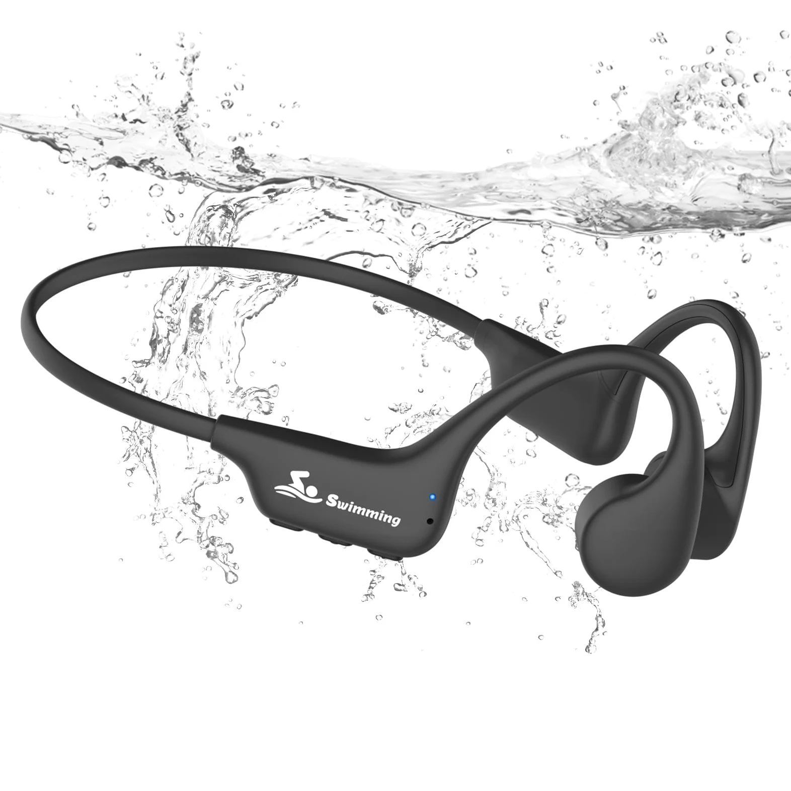 ANSTEN Cuffie Conduzione Ossea Nuoto Bluetooth 5.4, Cuffie Subacquee per Piscina IPX8, Open Ear con Memoria MP3 da 8GB, Auricolari Sport Per Nuoto, Surf, Corsa, Ciclismo