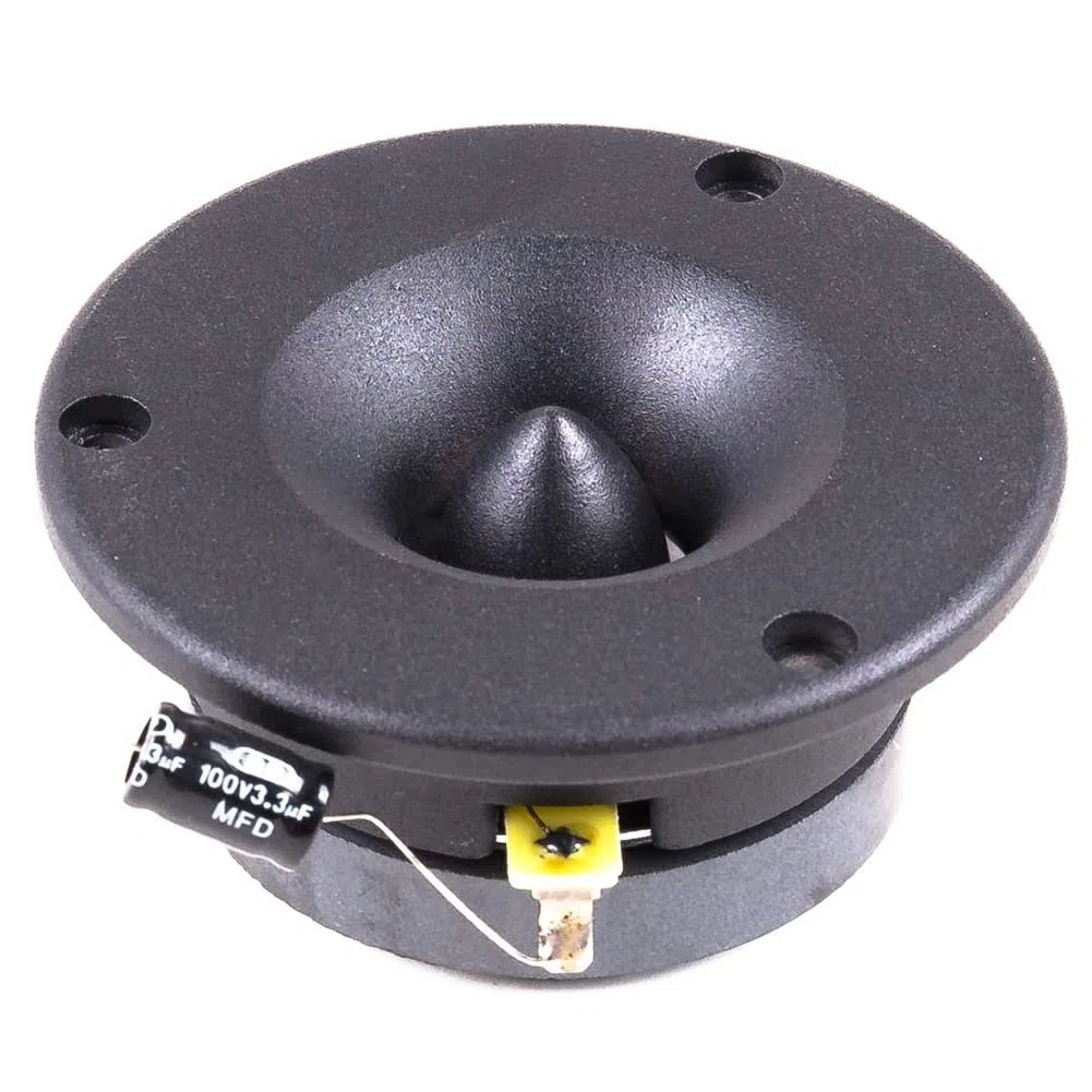 MASTERAUDIO 2 TWEETER BST03/8B neri da 175 watt rms 350 watt max 9,7 cm di diametro e 105 dB 8 ohm con profondità 3,8 cm per casa home feste party, a coppia