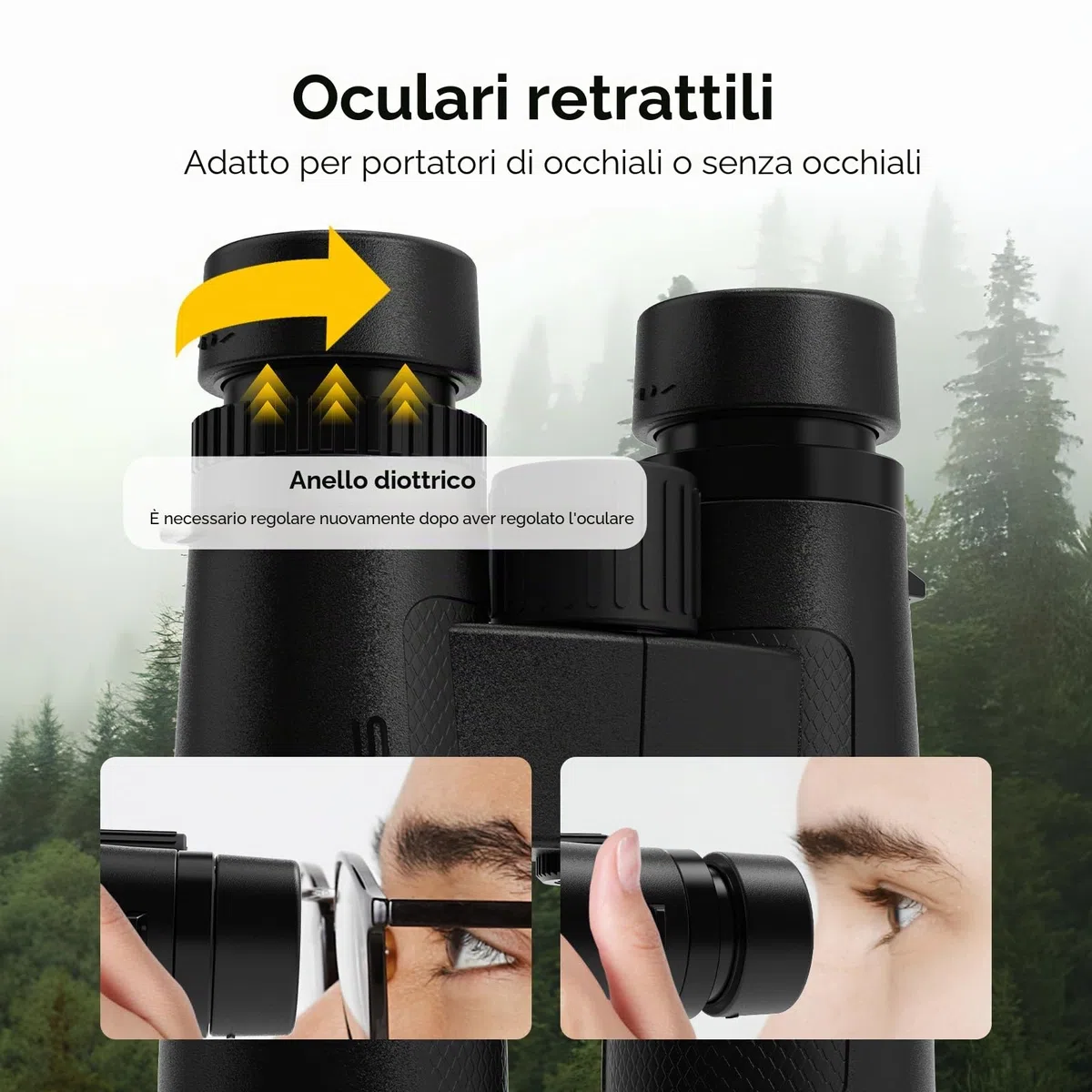 SVBONY Binocolo SV202 8x42 ED, binocolo con lenti a dispersione extra-bassa per birdwatching, BAK4 e FMC Optic System, ampio angolo di visione, impermeabile IPX7 per uso in tutte le condizioni