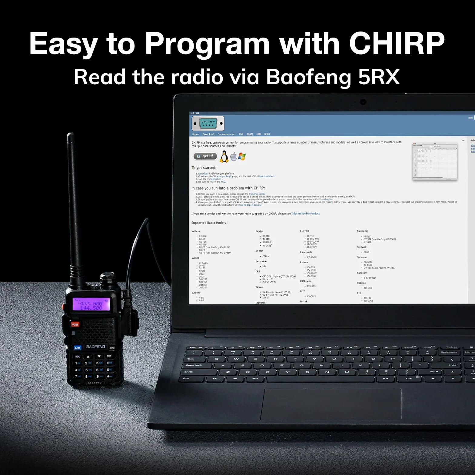 BAOFENG GT-5R Pro Walkie Talkie, radio dual band UHF VHF 144-146/430-440MHz, ampia portata, 128 canali, batteria 1800 mAh, cuffie per adulti, supportato da Chirp