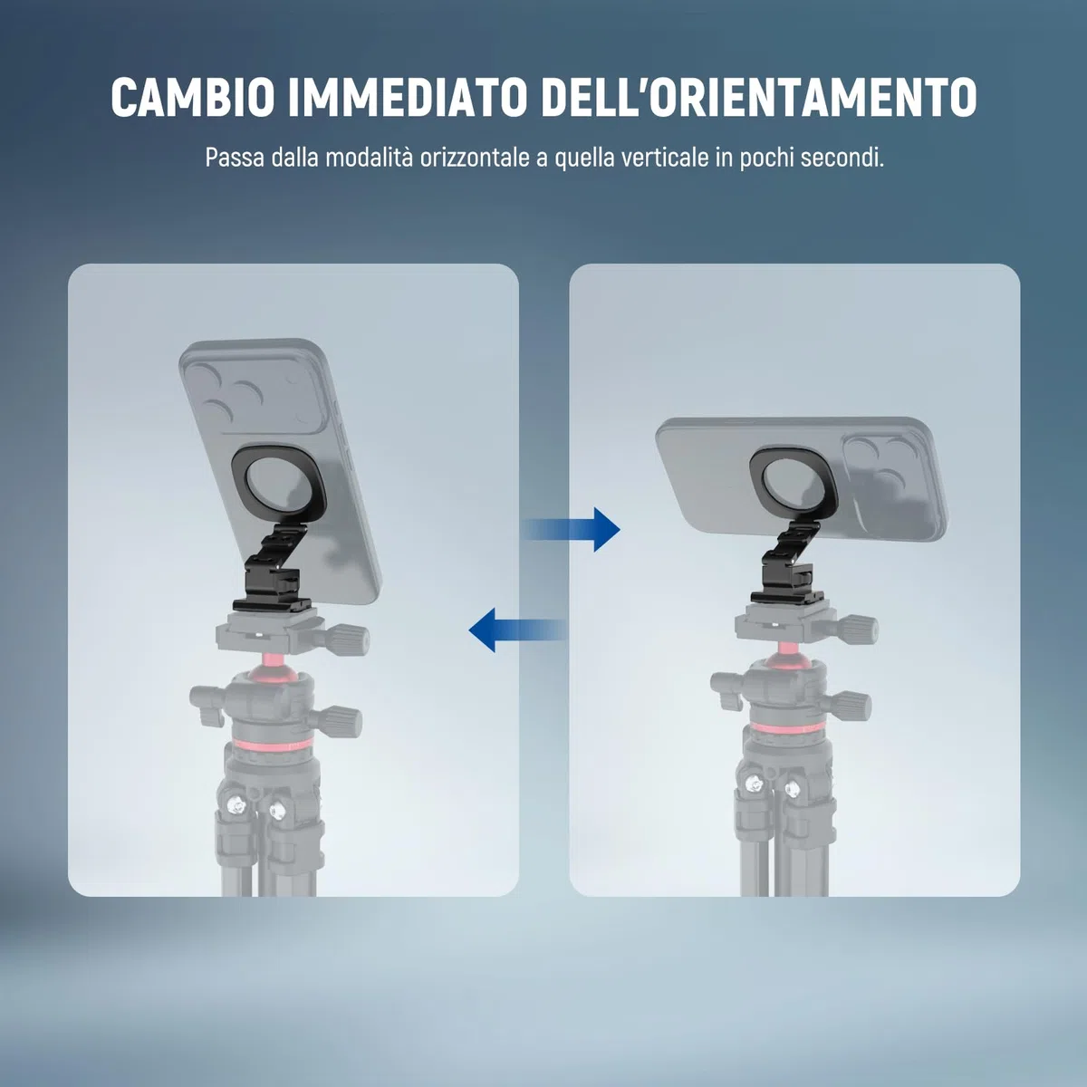 NEEWER Supporto magnetico per cellulare treppiede compatibile con MagSafe iPhone 17, supporto per cellulare con piastra a sgancio rapido Arca e scarpe Cold per registrazioni video TikTok, selfie Live