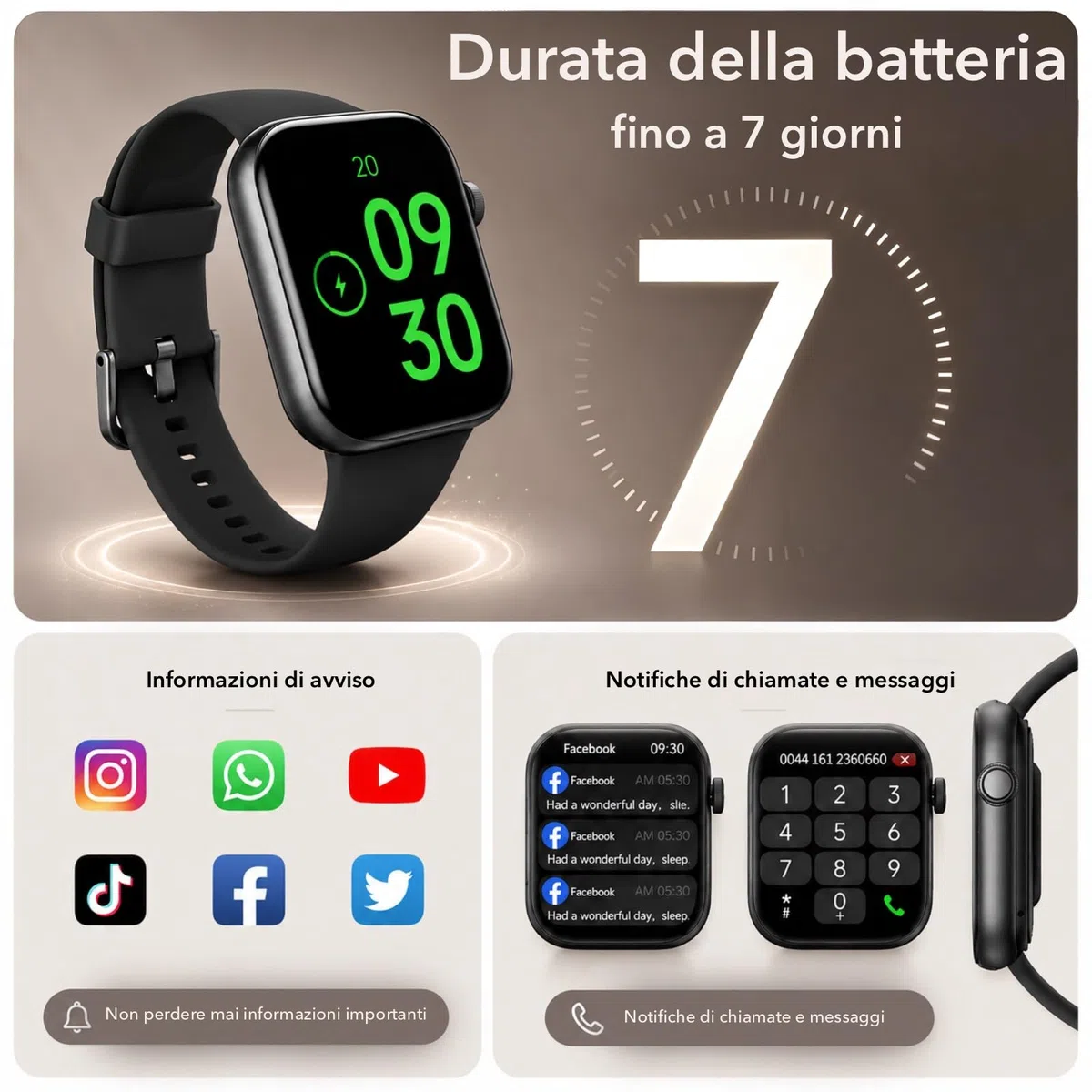 Smartwatch Uomo Donna, 1.85" Orologio con Chiamate Bluetooth e Notifiche, 140+ Modi Sportivi con Contapassi, SpO2, Cardiofrequenzimetro da Polso, Sonno, IP68 per Android iOS - Regalo Festa del Papà