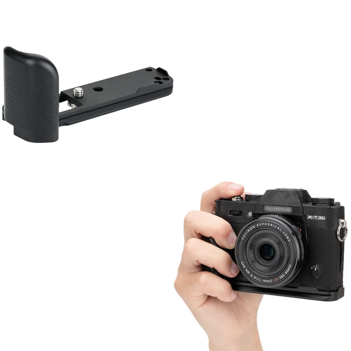 JJC Grip Metallo Impugnatura per Fujifilm Fuji X-T30III X-T30II X-T30 X-T20 X-T10 sostituisce Fujifilm MHG-XT10 Hand Grip
