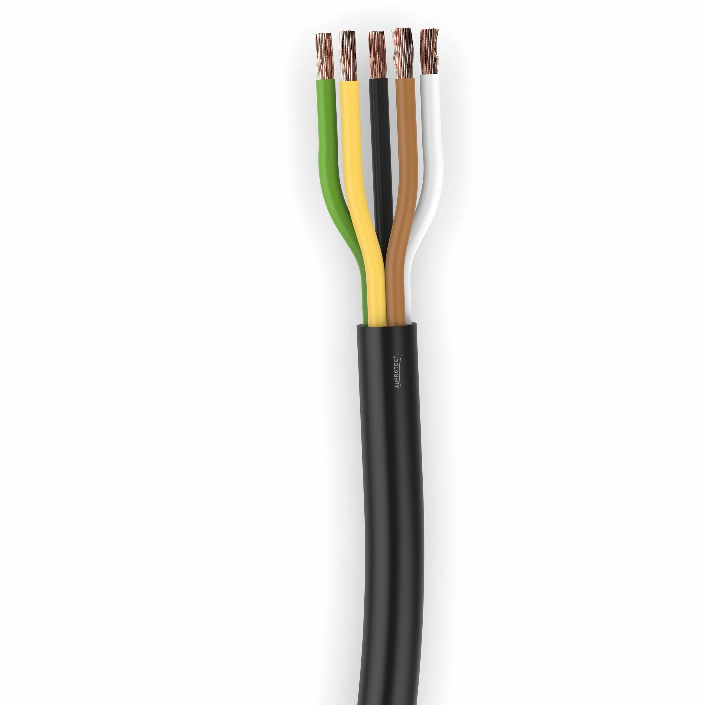 AUPROTEC Cavo elettrico multipolare per automobile/rimorchio 5m, 10m, 20m o 50m selezione: 10m metri, 5 poli 5 x 1.5 mm² cavo tondo