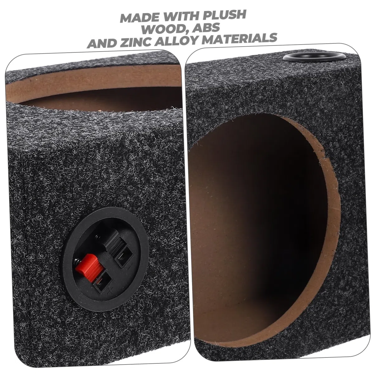 Tappeti Box Sub Scatola Di Altoparlanti In Legno Singolo Subwoofer Da 8 Pollici Custodia Sigillata Tappeto Passivo In Lega Di Zinco Scatola Vuota Di Legno Altoparlante Audio Basso