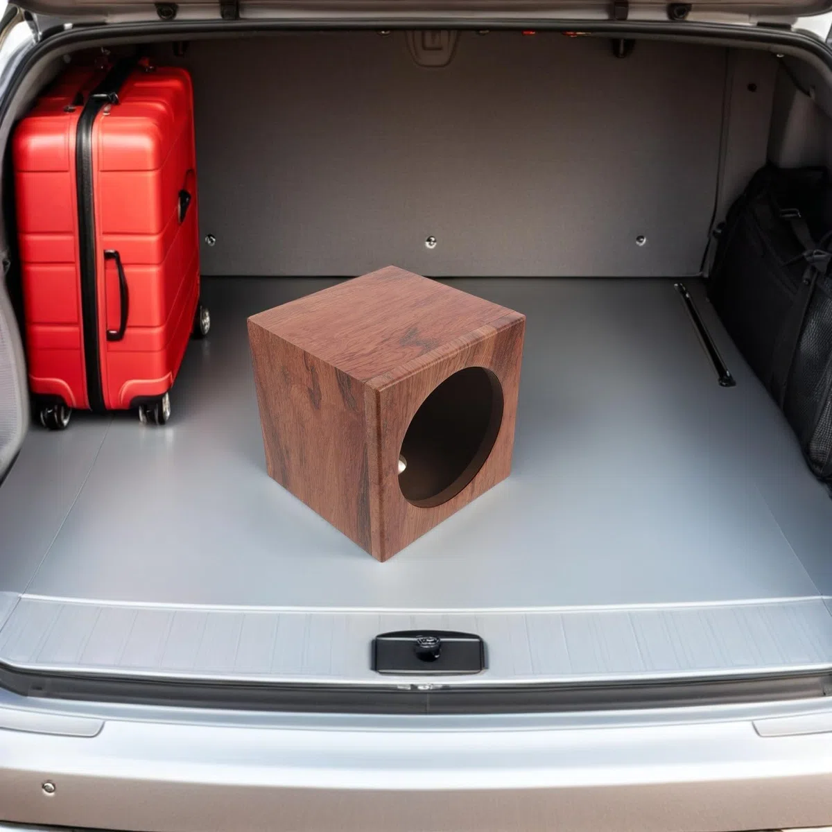 Box Audio in Legno 6,5 Pollici per Auto e Camion, Cassa Subwoofer Compatta per Upgrade Audio Veicolare