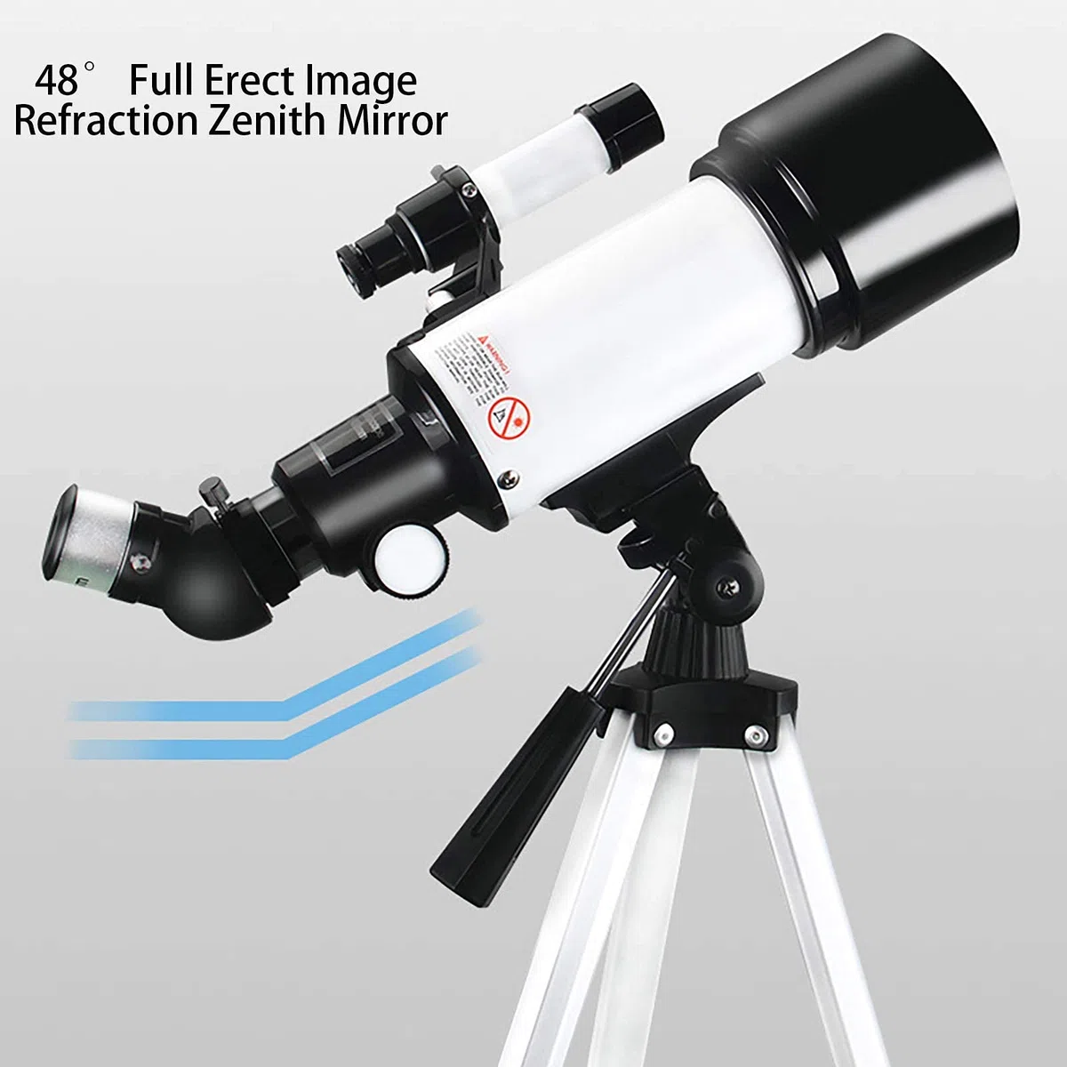 Teleskop für astronomische Anfänger und Kinder, 70-mm-HD-Refraktorteleskop mit verstellbarem Stativ und Telefonhalter, vollbeschichtete Linse