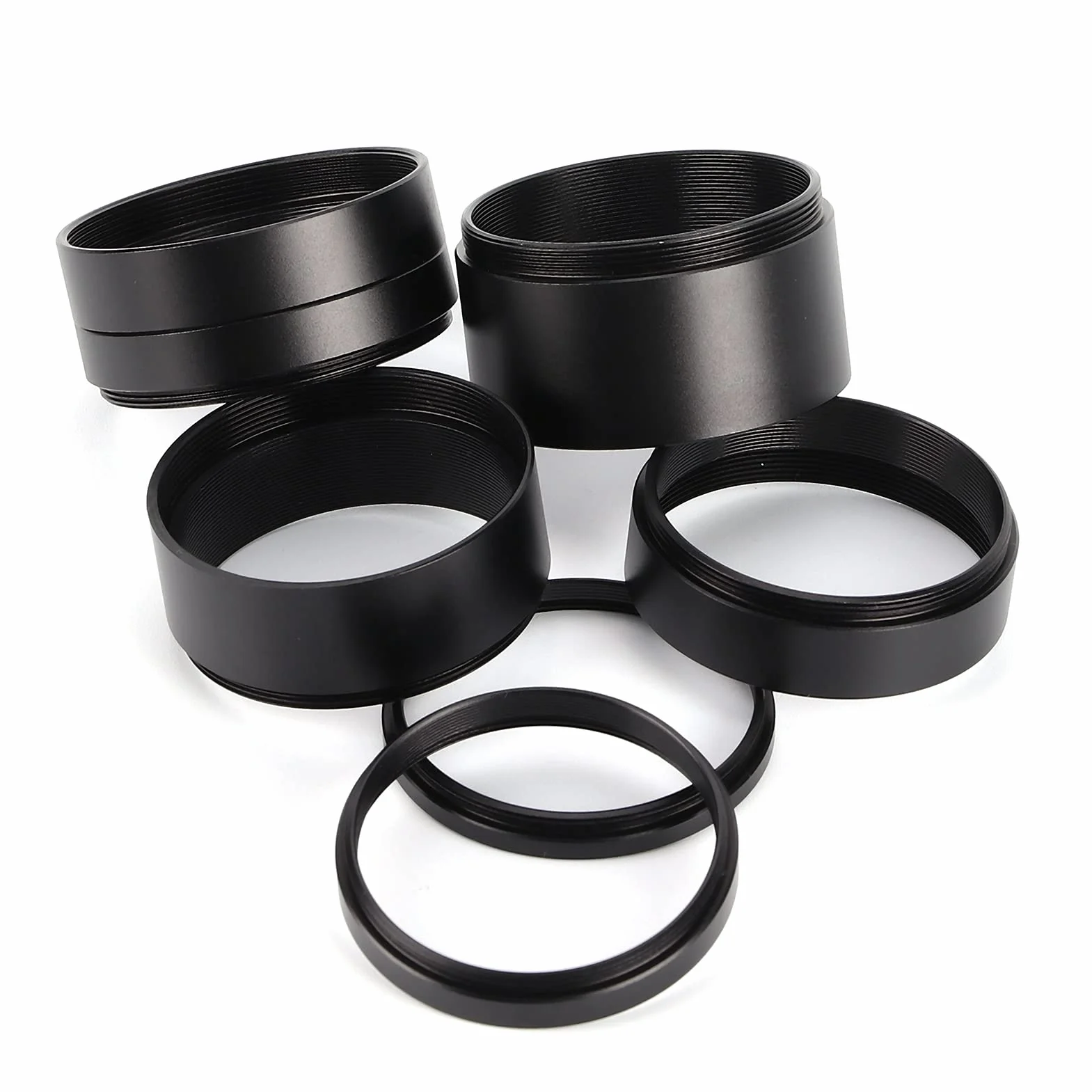 Kit Tubi di Prolunga da 8 Pezzi, Tubi di Prolunga per Lenti per Microscopio M42 X 0,75 Mm 3-30 Mm per Fotografia di Telescopi Astronomici