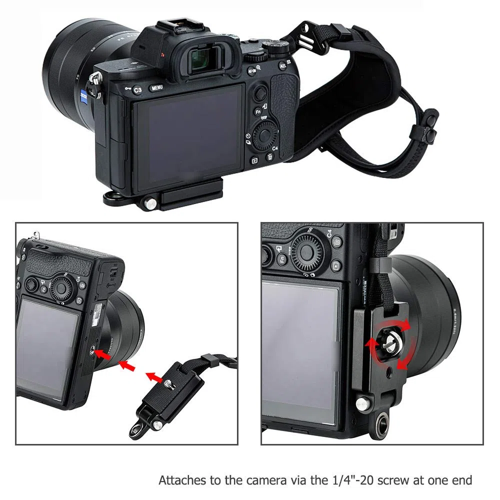 JJC - Cinghia da polso per fotocamera mirrorless adatta per Nik. Z7 Z7 II Z6 Z6 II Sony A1 A7C A7III A7II A7RIII A7RII A7SII A7SIII A6500 A6400 A6300 A6000 Fuji X-S10 X-T3 X-T2 Can. EOS R5 R6